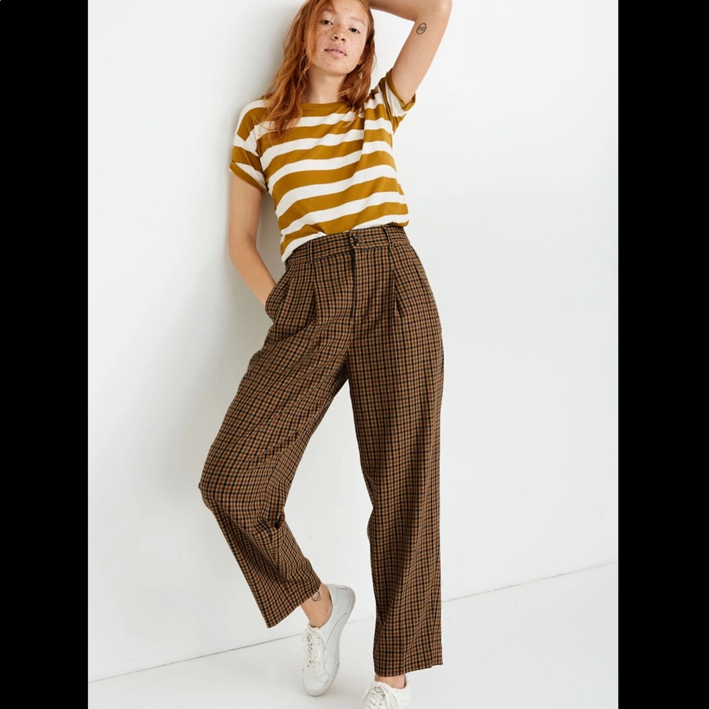 NWT Madewell Pleated Taper Wide-Leg Pant
